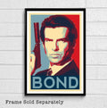 007 James Bond Pierce Brosnan Illustration #2 - British Spy Film Movie - Poster | Canvas Wall Art Print