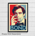 007 James Bond Timothy Dalton Illustration #2 - British Spy Film Movie - Poster | Canvas Wall Art Print