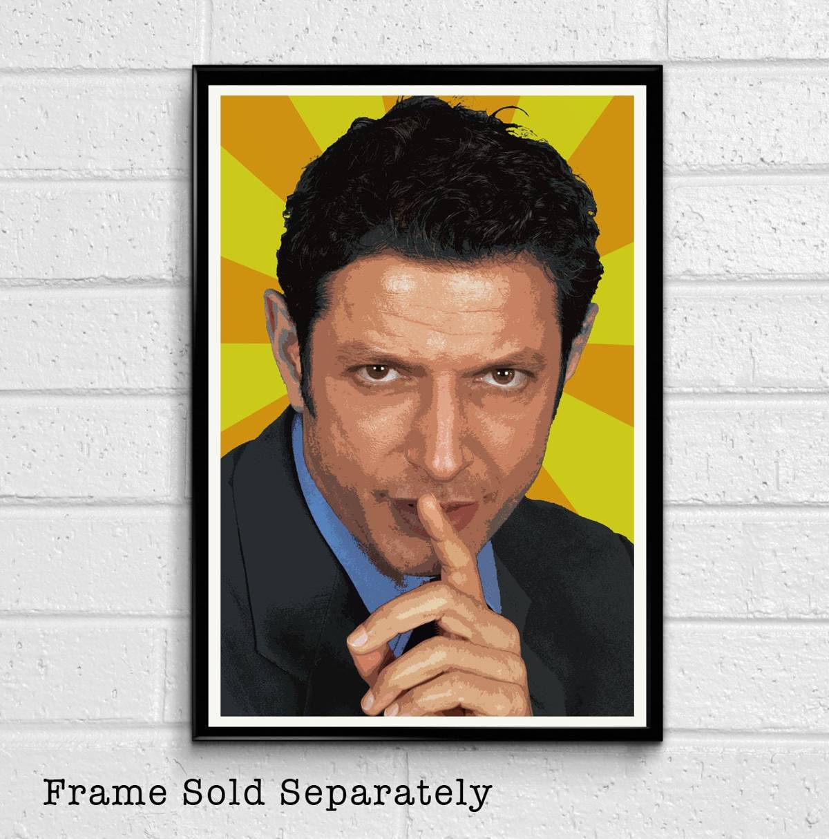 Jeff Goldblum Illustration #1 - Jurassic Park Ian Malcolm Wall Art - Poster | Canvas Wall Art Print