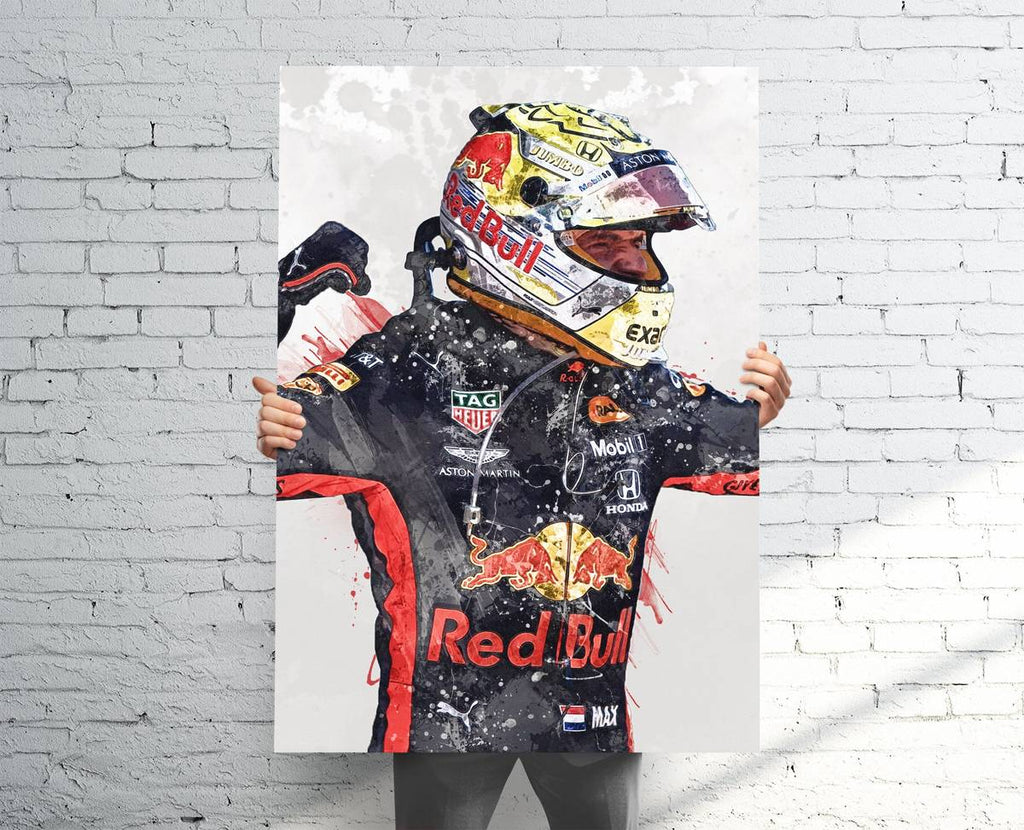 Max Verstappen Red Bull (V1) Sports Art Print, F1 Racing, Sports Decor – Poster | Canvas Wall Art Print