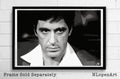 Scarface Tony Montana Illustration #2 - Al Pacino Movie Gangster Icon Film - Poster | Canvas Wall Art Print