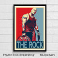 The Rock Dwayne Johnson Illustration #2 - Film Movie Actor Wwe Wrestler Fitness - Poster | Canvas Wall Art Print