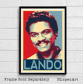 Lando Calrissian Star Wars Illustration - Sci-Fi Film Movie Smuggler - Poster | Canvas Wall Art Print