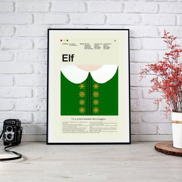 Elf Mid-Century Modern Inspired Print - Poster | Canvas Wall Art Print