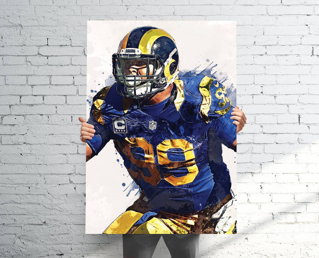 Aaron Donald Los Angeles Rams - - Sports Art Print - Football - Man Cave Gift - Sports Decor – Poster | Canvas Wall Art Print