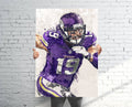Adam Thielen Minnesota Vikings Sports Art Print, Football, Sports Decor – Poster | Canvas Wall Art Print