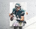 Carson Wentz Philadelphia Eagles (V2) Sports Art Print, Football, Sports Decor – Poster | Canvas Wall Art Print