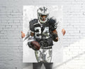 Charles Woodson Oakland Raiders Sports Art Print, Football, Sports Decor – Poster | Canvas Wall Art Print