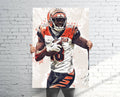 A.J. Green Cincinnati Bengals Sports Art Print, Football, Sports Decor – Poster | Canvas Wall Art Print