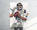 Jared Goff Los Angeles Rams - - Sports Art Print - Football - Man Cave Gift - Sports Decor – Poster | Canvas Wall Art Print