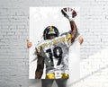 Juju Smith-Schuster Pittsburgh Steelers Sports Art Print, Football, Sports Decor – Poster | Canvas Wall Art Print