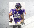 Kyle Rudolph Minnesota Vikings Sports Art Print, Football, Sports Decor – Poster | Canvas Wall Art Print