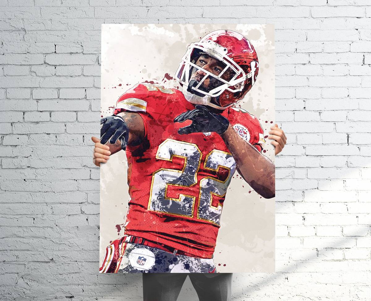 Marcus Peters Kansas City Chiefs Sports Art Print, Football, Sports Decor – Poster | Canvas Wall Art Print