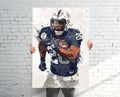 Saquon Barkley Penn State Sports Art Print, Football, Sports Decor – Poster | Canvas Wall Art Print