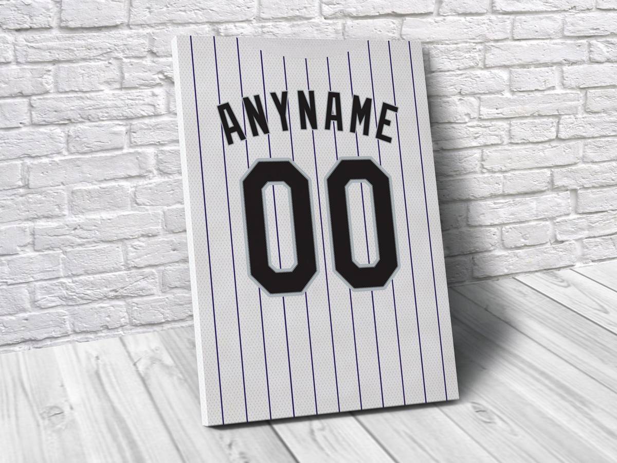 Colorado Rockies Personalized Jersey Sports Art Print, Baseball Shirt, Sports Decor – Poster | Canvas Wall Art Print