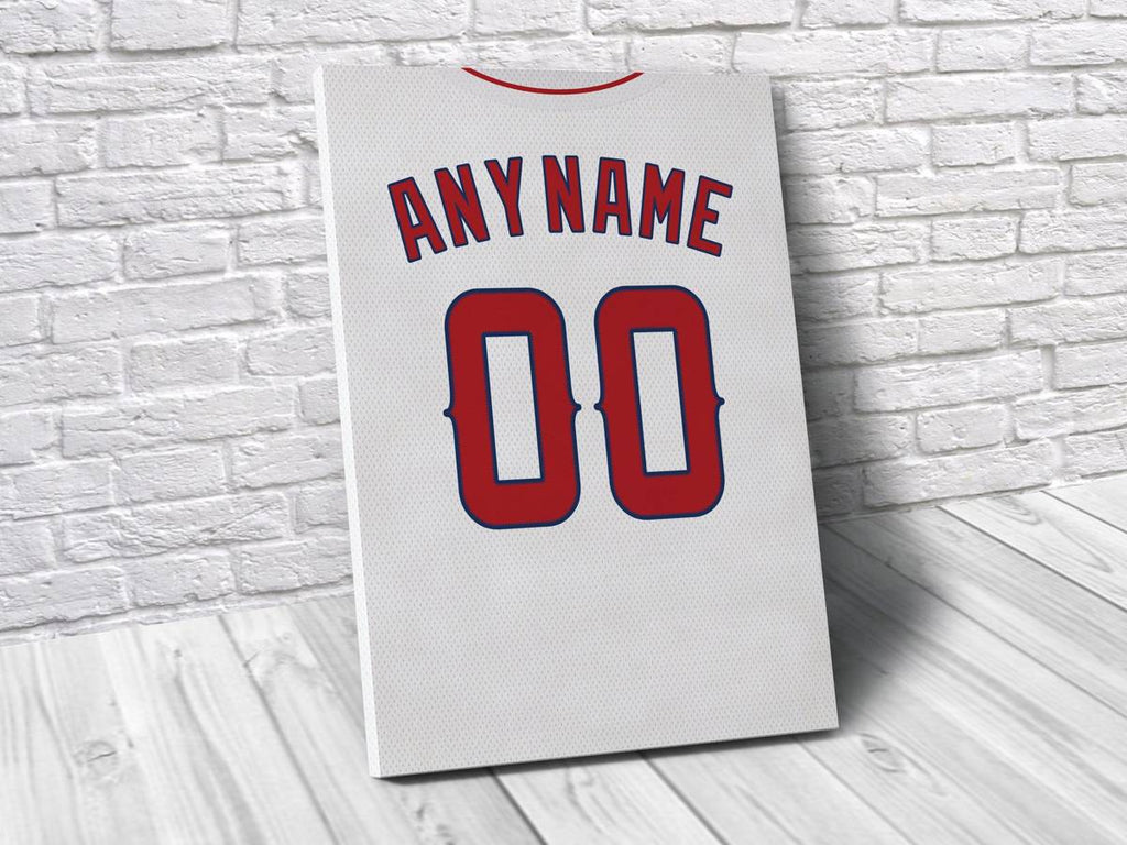Los Angeles Angels Personalized Jersey Sports Art Print, Baseball Shirt, Sports Decor – Poster | Canvas Wall Art Print