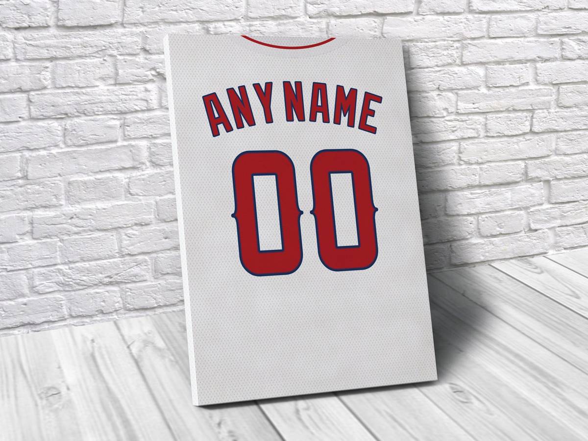 Los Angeles Angels Personalized Jersey Sports Art Print, Baseball Shirt, Sports Decor – Poster | Canvas Wall Art Print