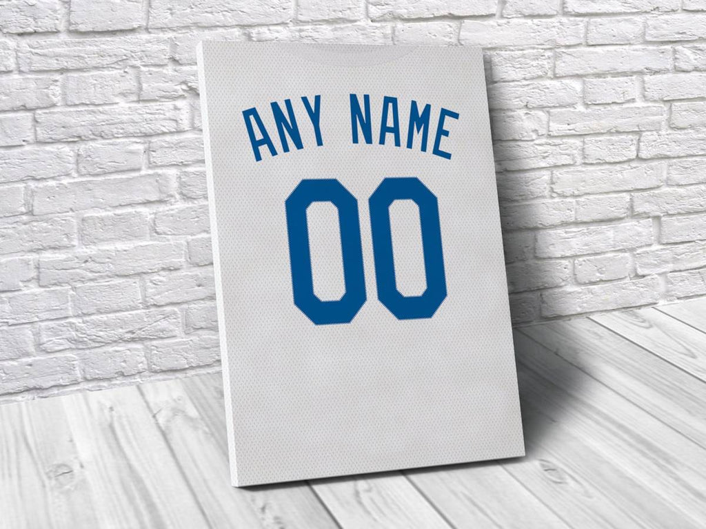 Los Angeles Dodgers Personalized Jersey Sports Art Print, Baseball Shirt, Sports Decor – Poster | Canvas Wall Art Print