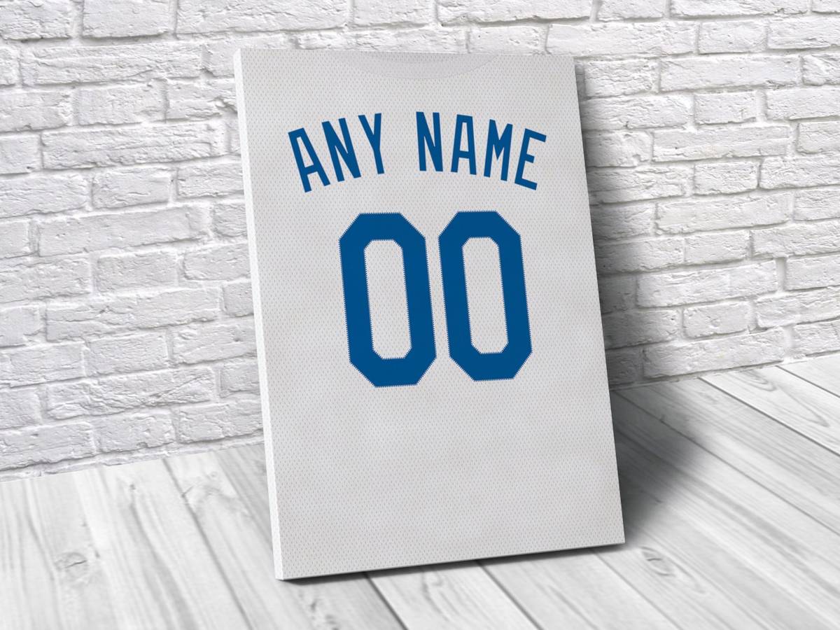 Los Angeles Dodgers Personalized Jersey Sports Art Print, Baseball Shirt, Sports Decor – Poster | Canvas Wall Art Print