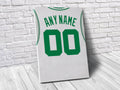 Boston Celtics Personalized Jersey Sports Art Print, Basketball Shirt, Sports Decor – Poster | Canvas Wall Art Print