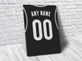 Brooklyn Nets Personalized Jersey Sports Art Print, Basketball Shirt, Sports Decor – Poster | Canvas Wall Art Print