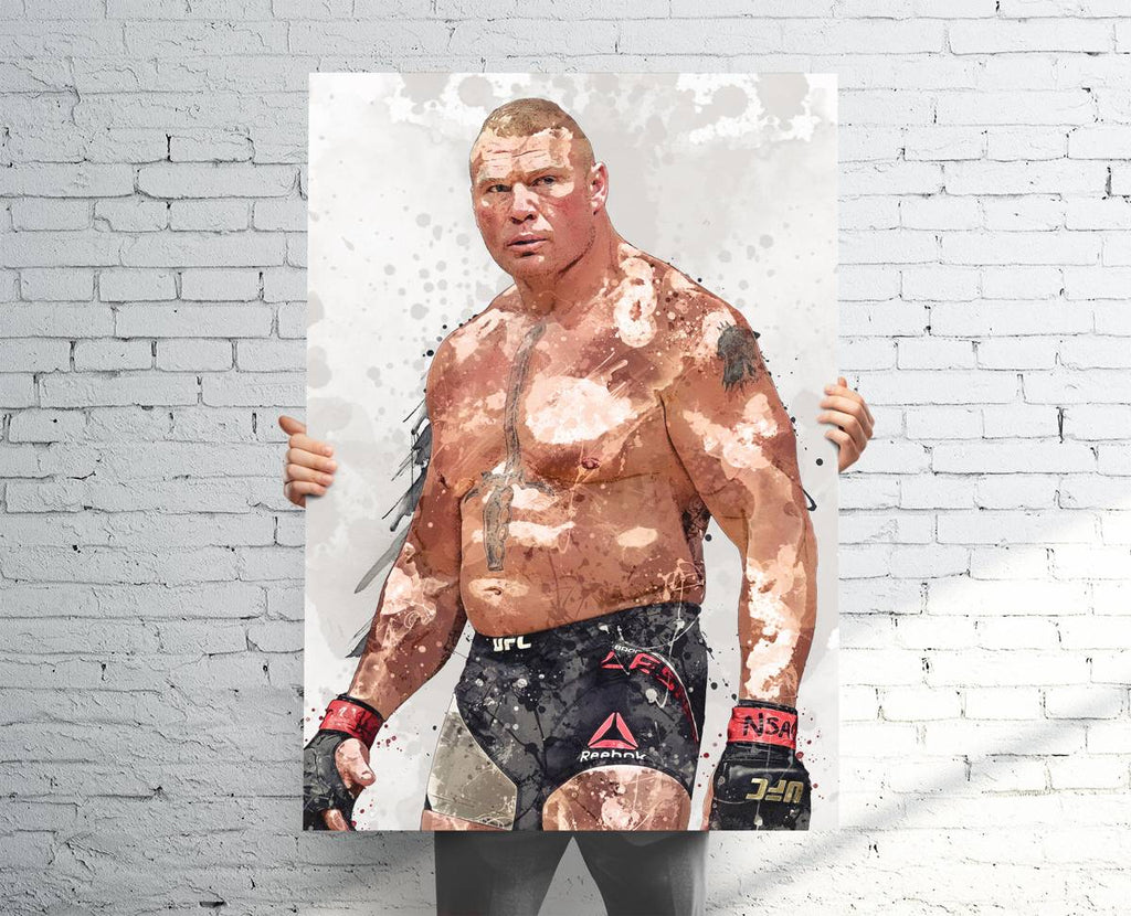 Brock Lesnar Ufc Sports Art Print, Ufc Mma, Sports Decor – Poster | Canvas Wall Art Print
