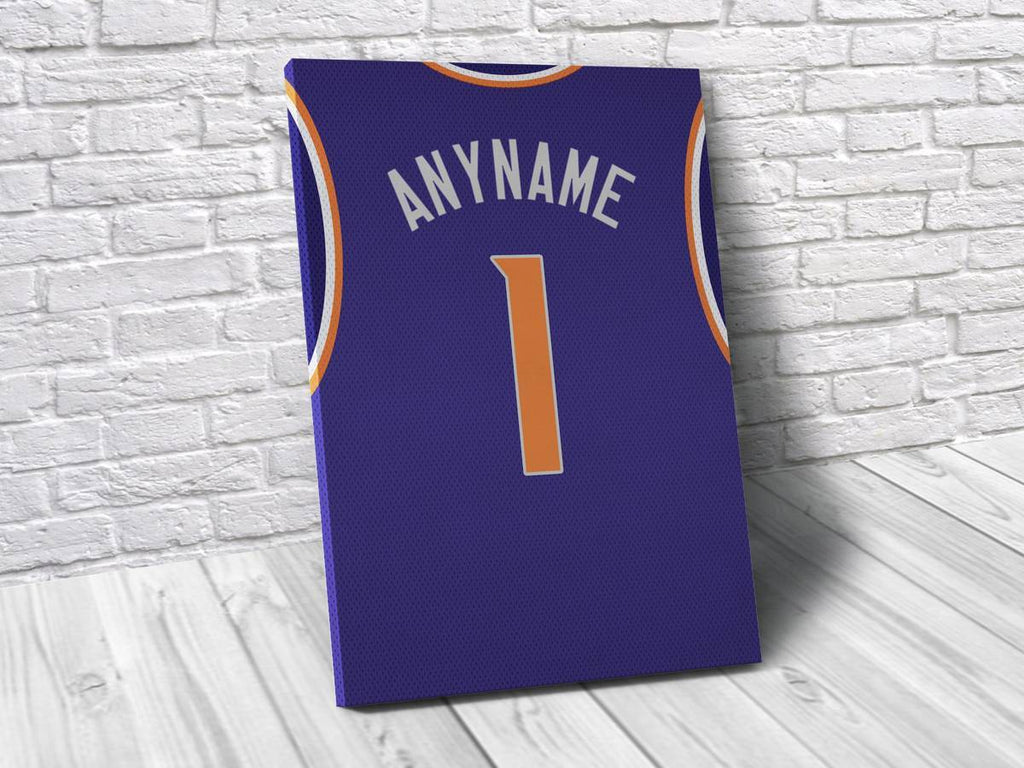 Phoenix Suns Personalized Jersey Sports Art Print, Basketball Shirt, Sports Decor – Poster | Canvas Wall Art Print