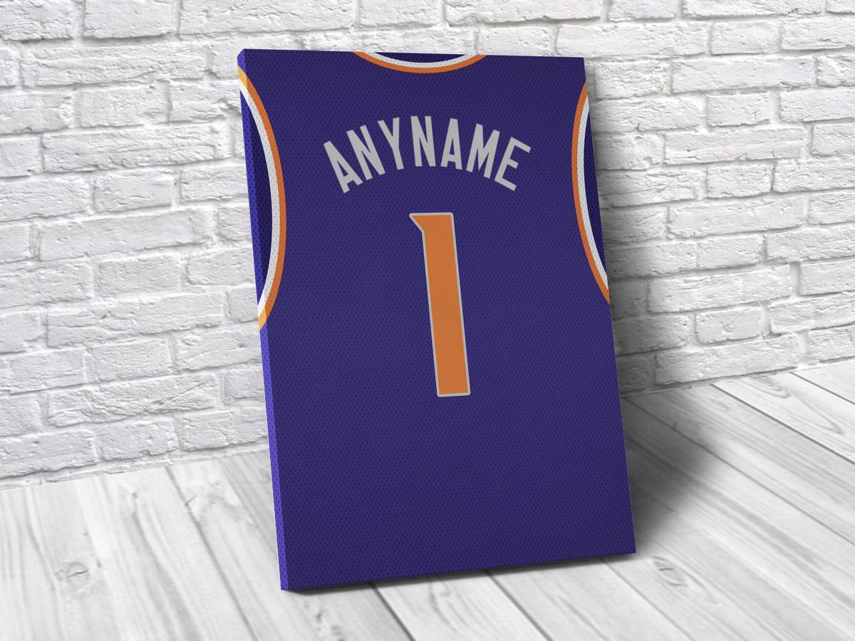 Phoenix Suns Personalized Jersey Sports Art Print, Basketball Shirt, Sports Decor – Poster | Canvas Wall Art Print