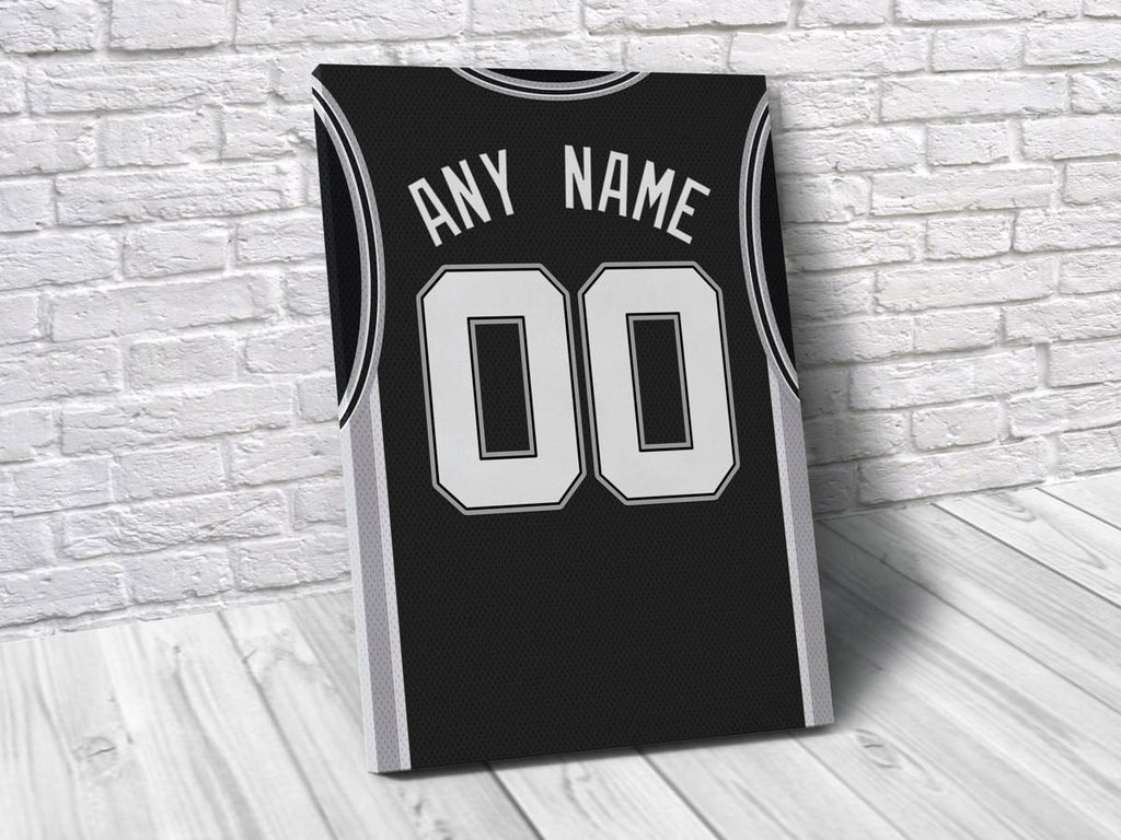 San Antonio Spurs Personalized Jersey Sports Art Print, Basketball Shirt, Sports Decor – Poster | Canvas Wall Art Print