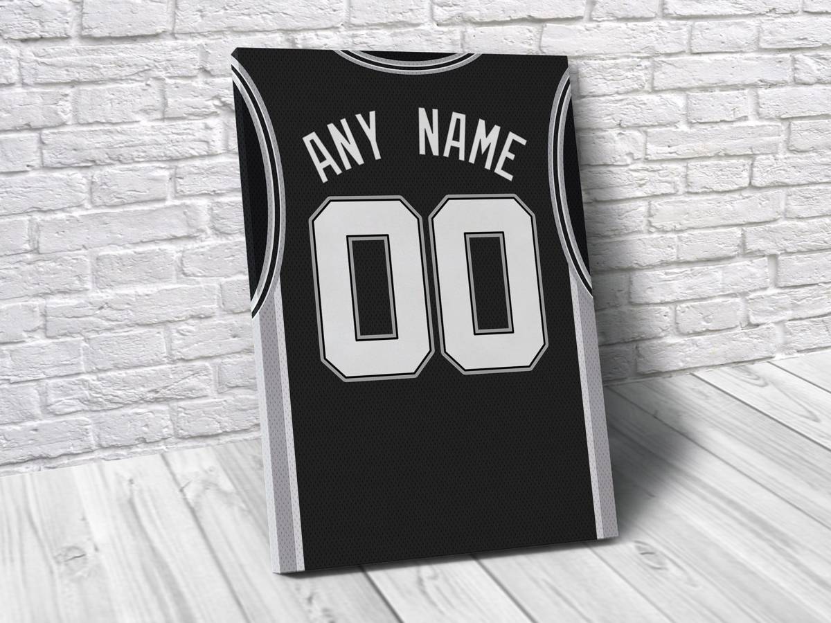 San Antonio Spurs Personalized Jersey Sports Art Print, Basketball Shirt, Sports Decor – Poster | Canvas Wall Art Print