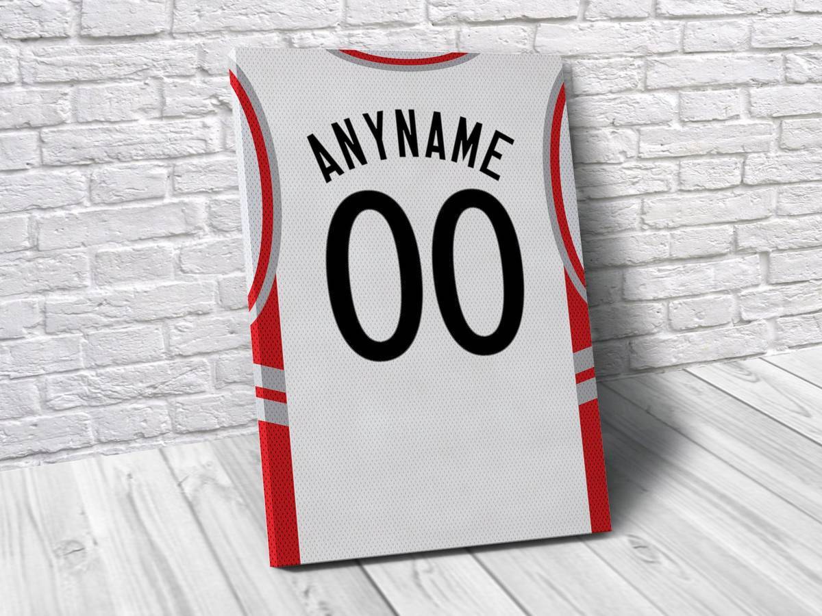 Toronto Raptors Personalized Jersey Sports Art Print, Basketball Shirt, Sports Decor – Poster | Canvas Wall Art Print