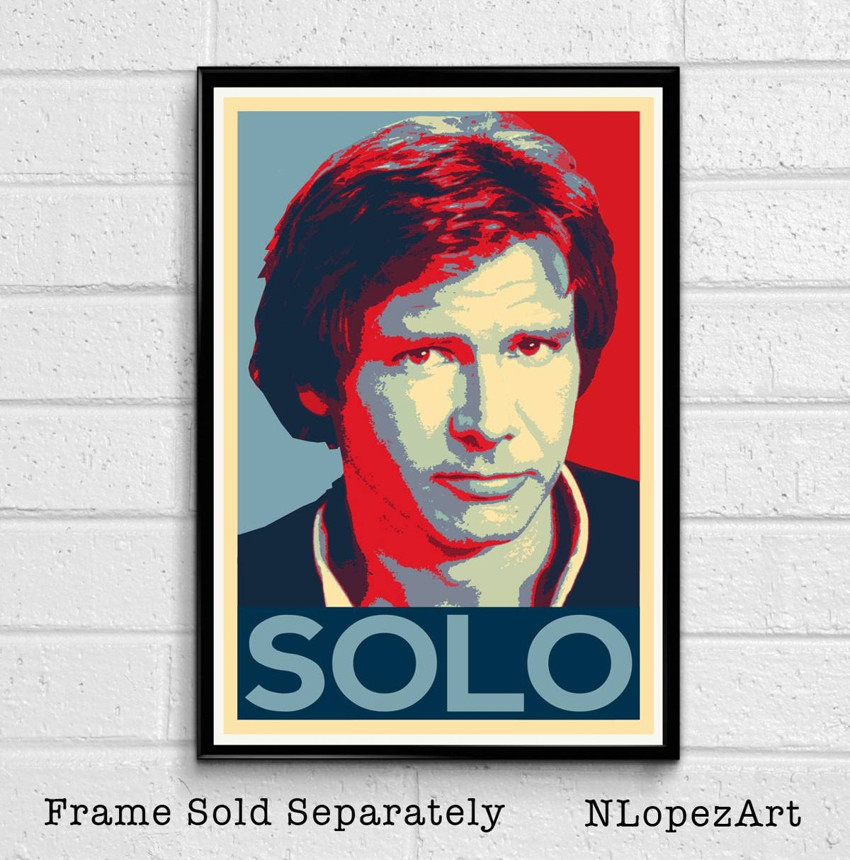 Han Solo Star Wars Illustration #4 - Sci-Fi Film Movie Smuggler - Poster | Canvas Wall Art Print