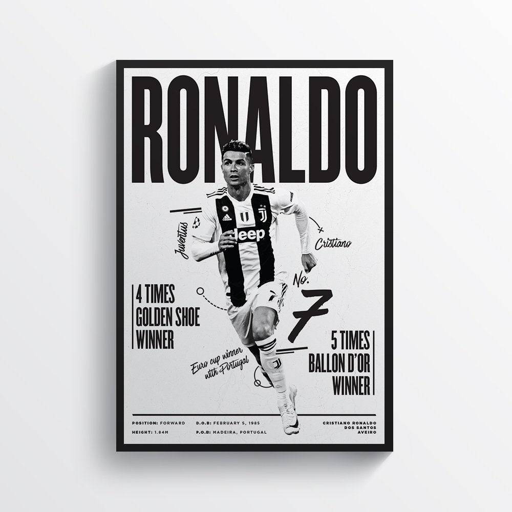 Cristiano Ronaldo Juventus 2019 Cr7, Wall Art Print Football Soccer - Poster | Canvas Wall Art Print