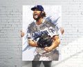 Clayton Kershaw Los Angeles Dodgers Sports Art Print, Baseball, Sports Decor – Poster | Canvas Wall Art Print