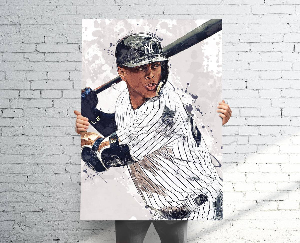 Giancarlo Stanton New York Yankees Sports Art Print, Baseball, Sports Decor – Poster | Canvas Wall Art Print