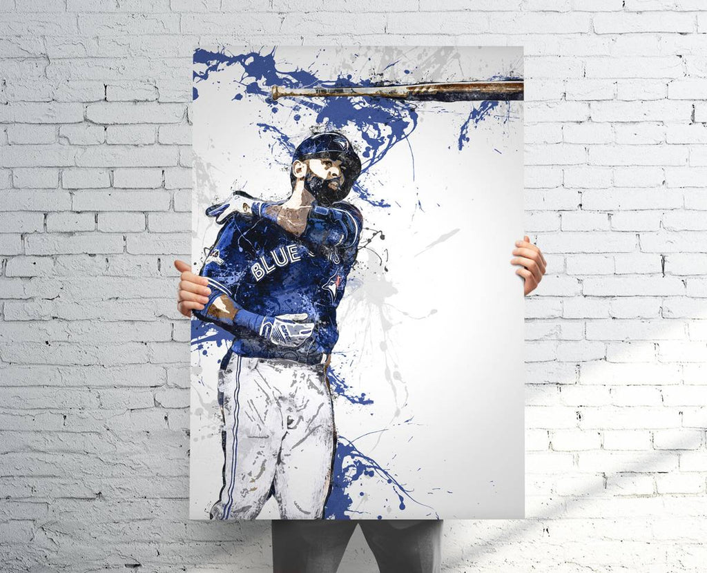 Josì_‰Û_Ìâå© Bautista 'Bat Flip' Toronto Blue Jays Sports Art Print, Baseball, Sports Decor – Poster | Canvas Wall Art Print