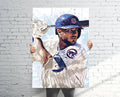 Kris Bryant Chicago Cubs Sports Art Print, Baseball, Sports Decor – Poster | Canvas Wall Art Print