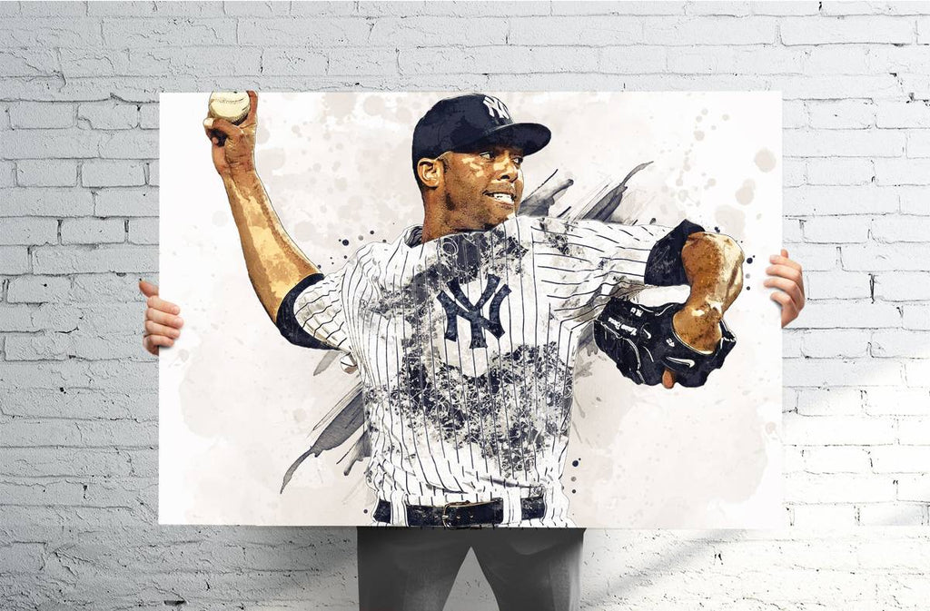 Mariano Rivera New York Yankees (V1) Sports Art Print, Baseball, Sports Decor – Poster | Canvas Wall Art Print