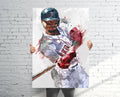 Mookie Betts Boston Red Sox (V2) Sports Art Print, Baseball, Sports Decor – Poster | Canvas Wall Art Print
