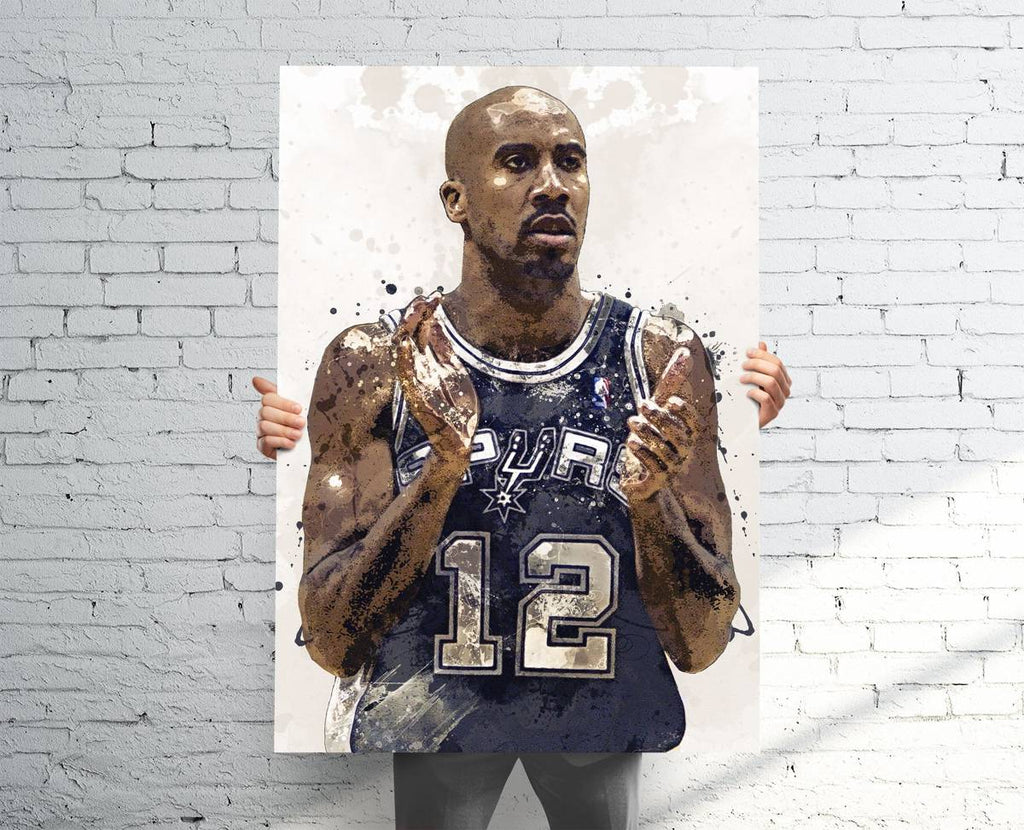 Bruce Bowen San Antonio Spurs Sports Art Print, Basketball, Sports Decor – Poster | Canvas Wall Art Print