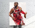 Chris Paul Houston Rockets Sports Art Print, Basketball, Sports Decor – Poster | Canvas Wall Art Print