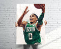 Jayson Tatum Boston Celtics Sports Art Print, Basketball, Sports Decor – Poster | Canvas Wall Art Print