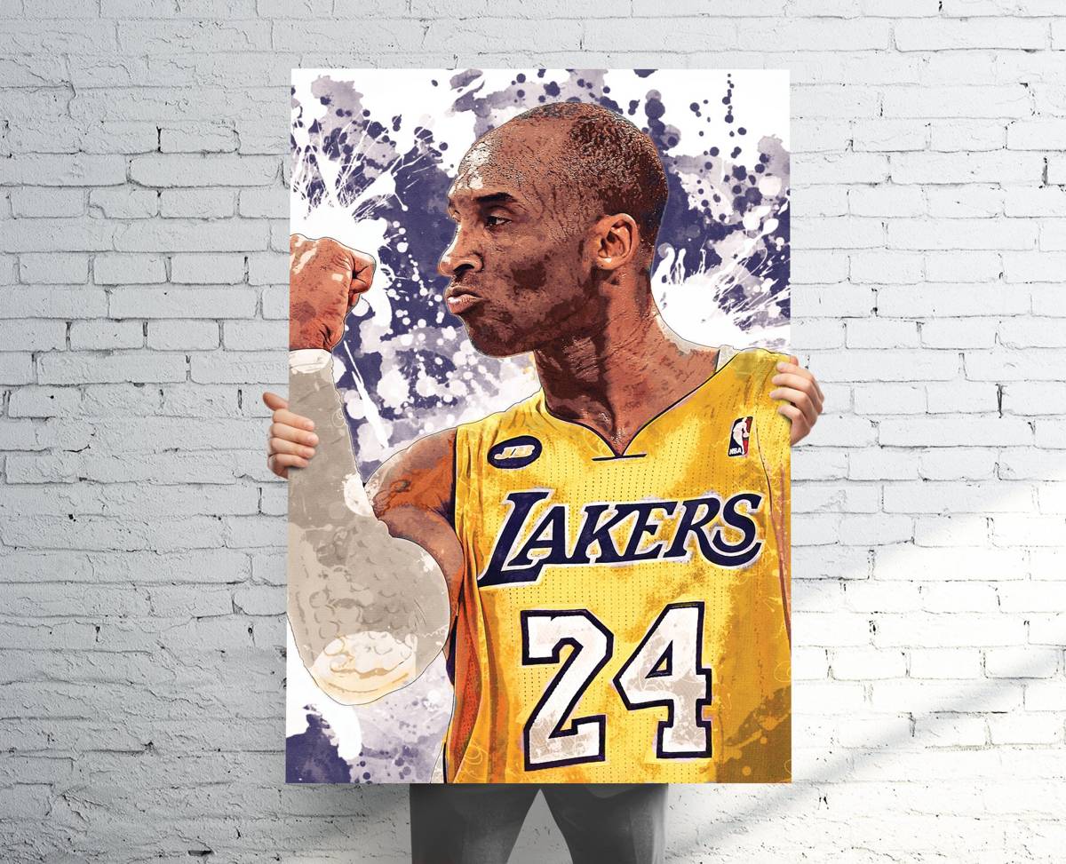 Kobe Bryant Los Angeles Lakers Sports Art Print, Basketball, Sports Decor – Poster | Canvas Wall Art Print