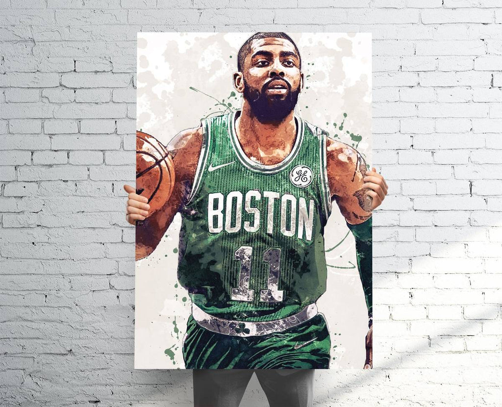 Kyrie Irving Boston Celtics Sports Art Print, Basketball, Sports Decor – Poster | Canvas Wall Art Print