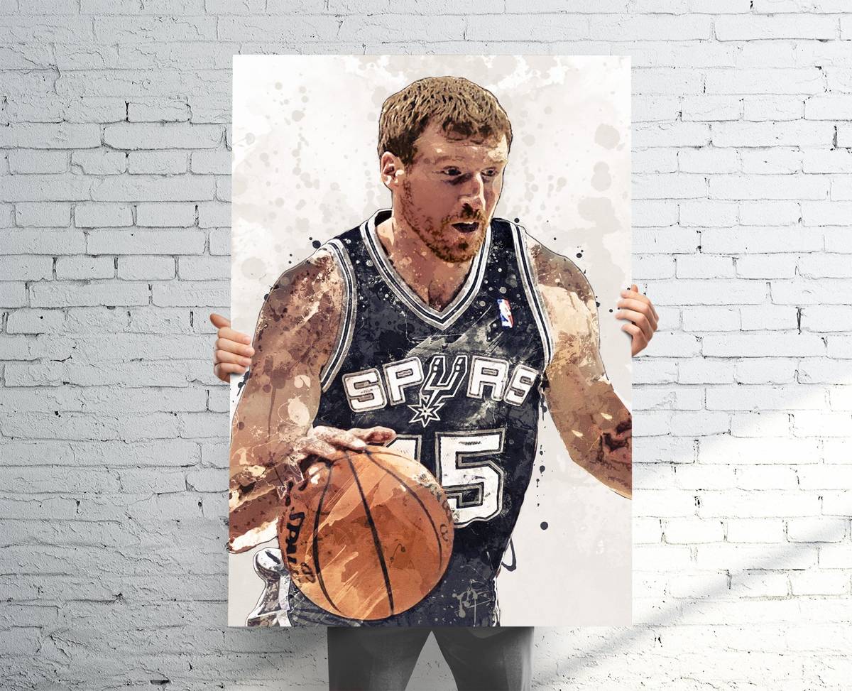 Matt Bonner San Antonio Spurs Sports Art Print, Basketball, Sports Decor – Poster | Canvas Wall Art Print