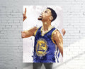 Stephen Curry Golden State Warriors (V2) Sports Art Print, Basketball, Sports Decor – Poster | Canvas Wall Art Print
