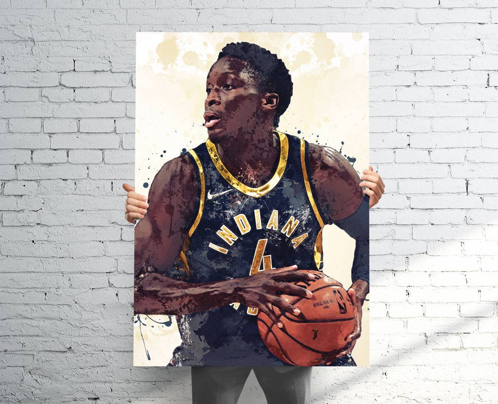 Victor Oladipo Indiana Pacers Sports Art Print, Basketball, Sports Decor – Poster | Canvas Wall Art Print