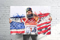 Chloe Kim American Snowboarder Sports Art Print, Olympics, Sports Decor – Poster | Canvas Wall Art Print