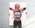 Shalane Flanagan Sports Art Print, Olympic Athlete, Olympics, Sports Decor – Poster | Canvas Wall Art Print