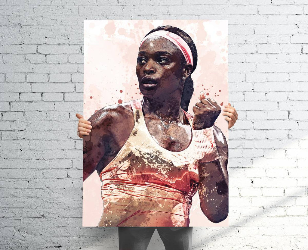 Sloane Stephens Sports Art Print, Tennis, Sports Decor – Poster | Canvas Wall Art Print